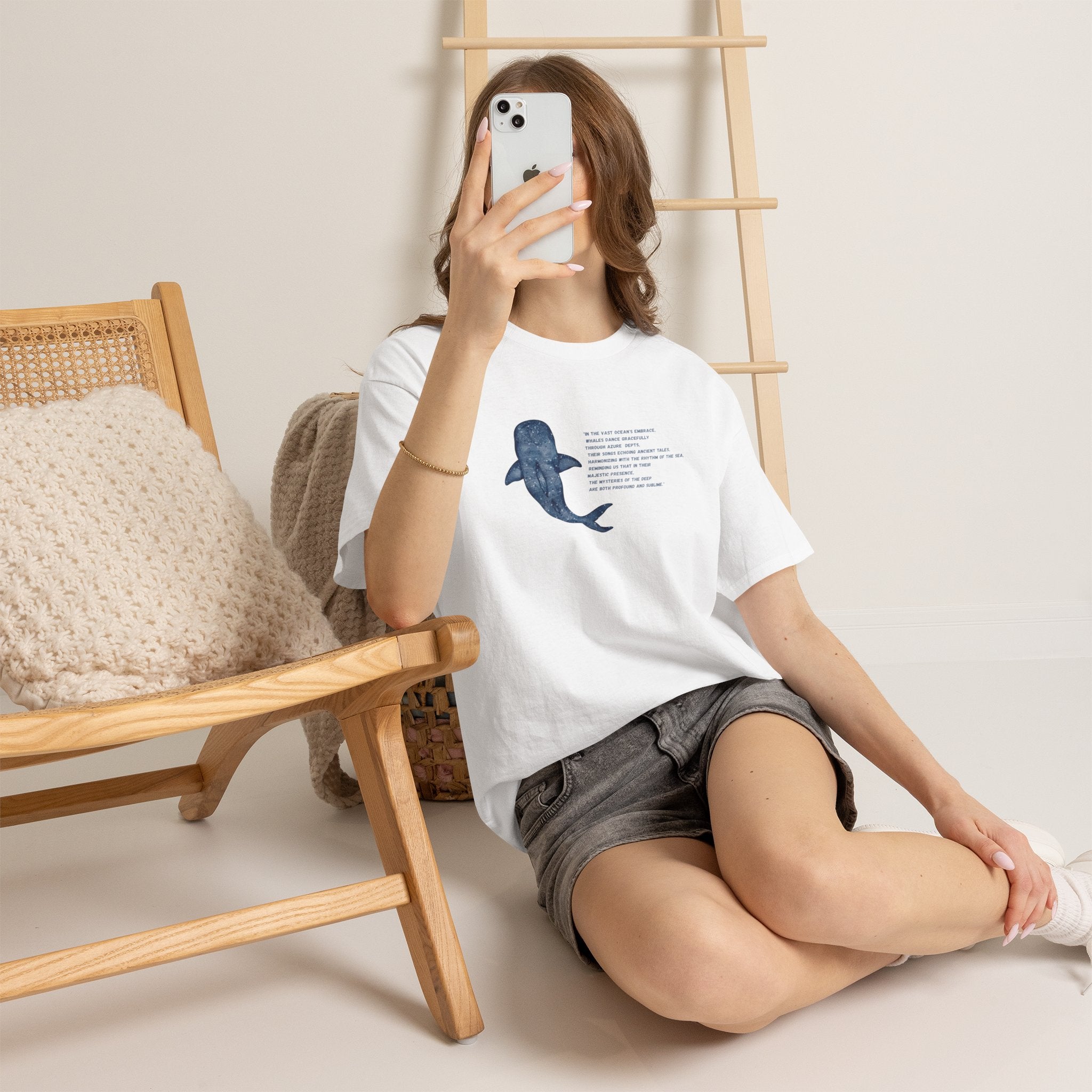 Whale Tee —  Whale T-Shirt with Ocean Verse