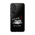 Anime Is Life Phone Case — Black Manga Eyes Protective Case for Fans