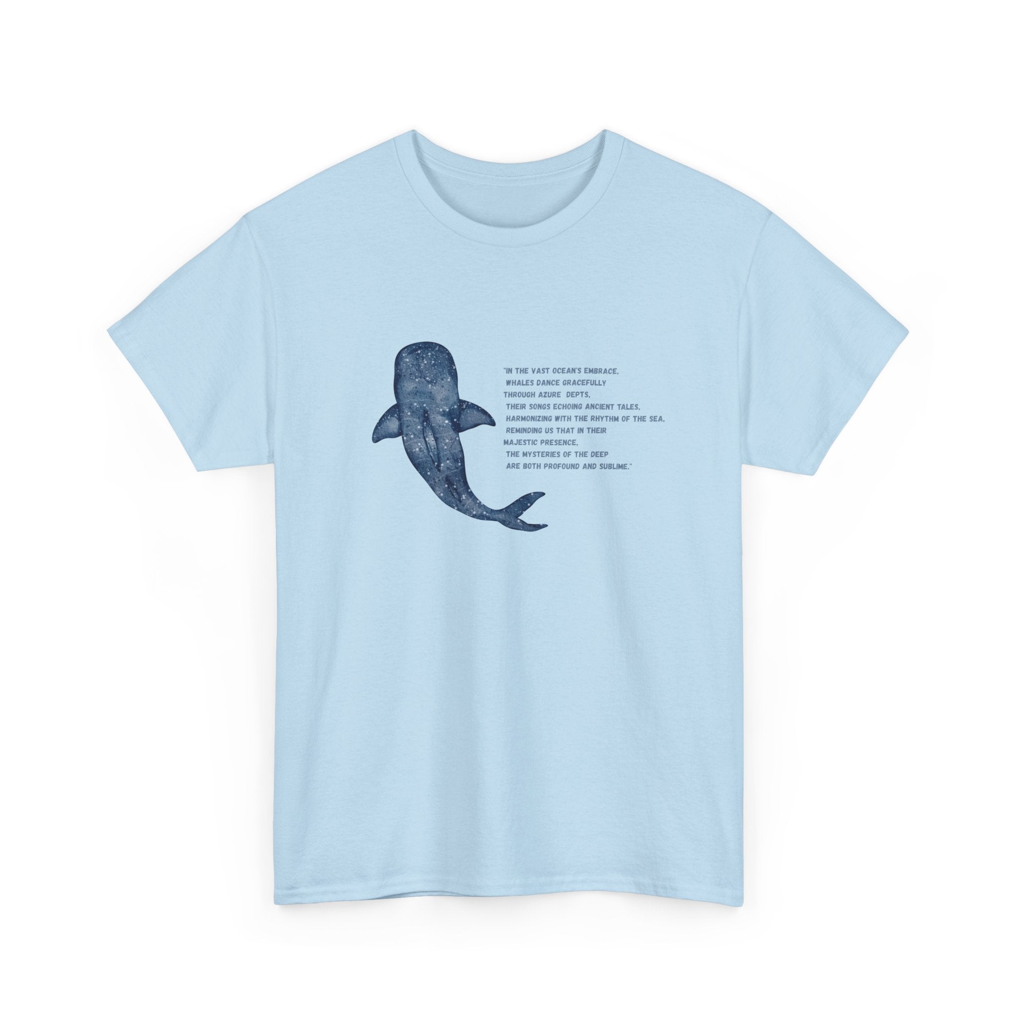 Whale Tee —  Whale T-Shirt with Ocean Verse