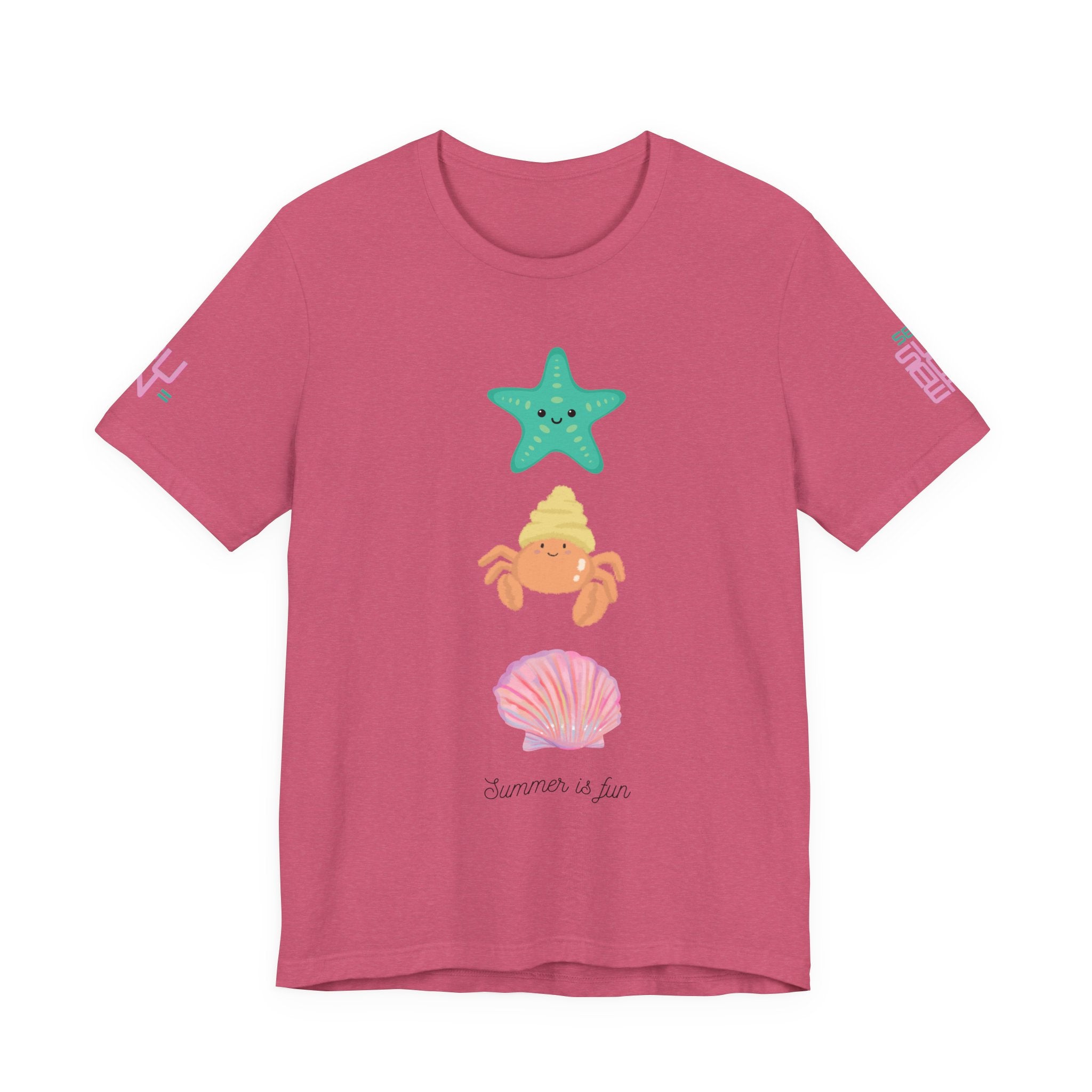 Cute Sea Critters Stack Tee | Starfish Crab Shell Shirt