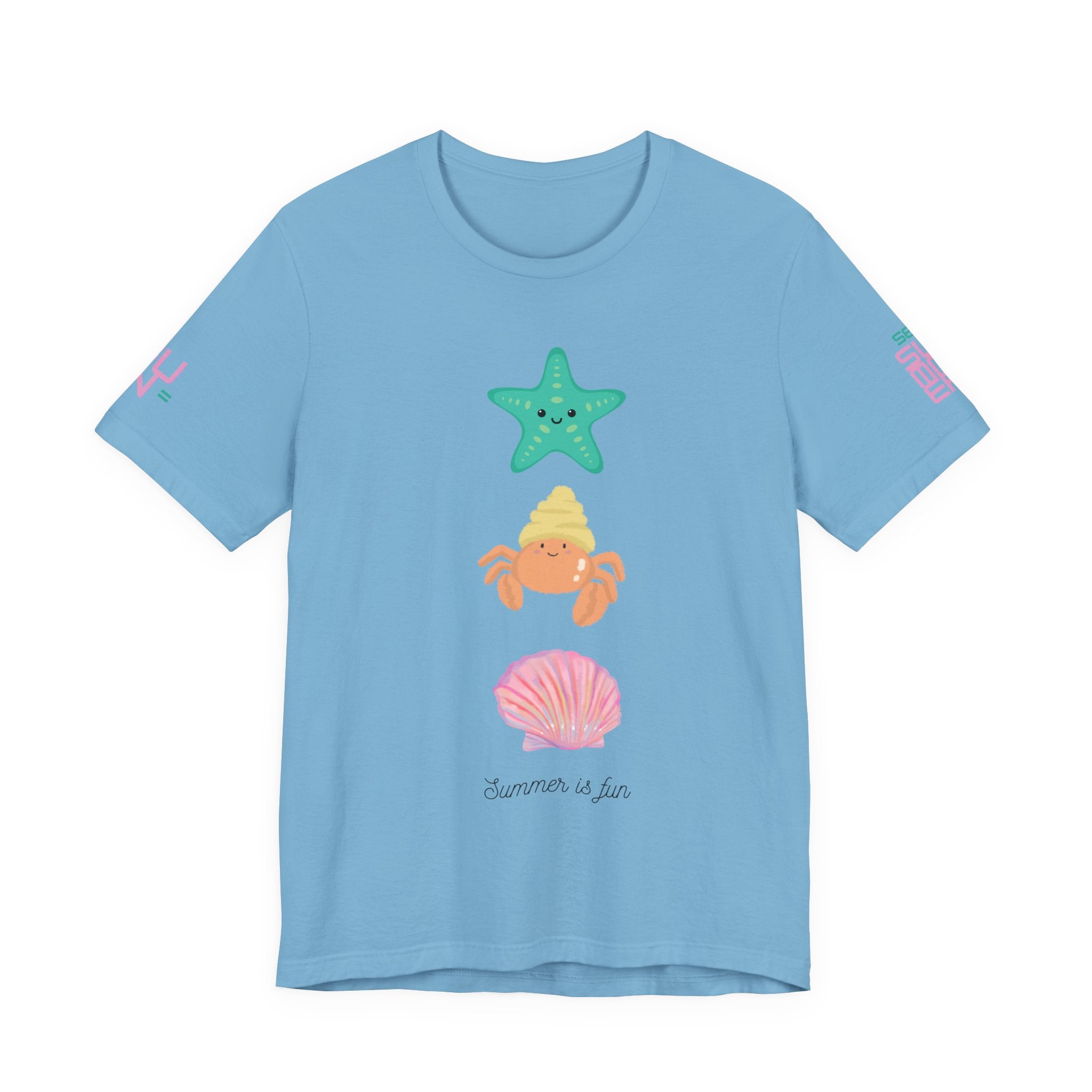 Cute Sea Critters Stack Tee | Starfish Crab Shell Shirt