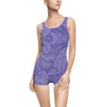 Vintage Purple Paisley One-Piece Swimsuit