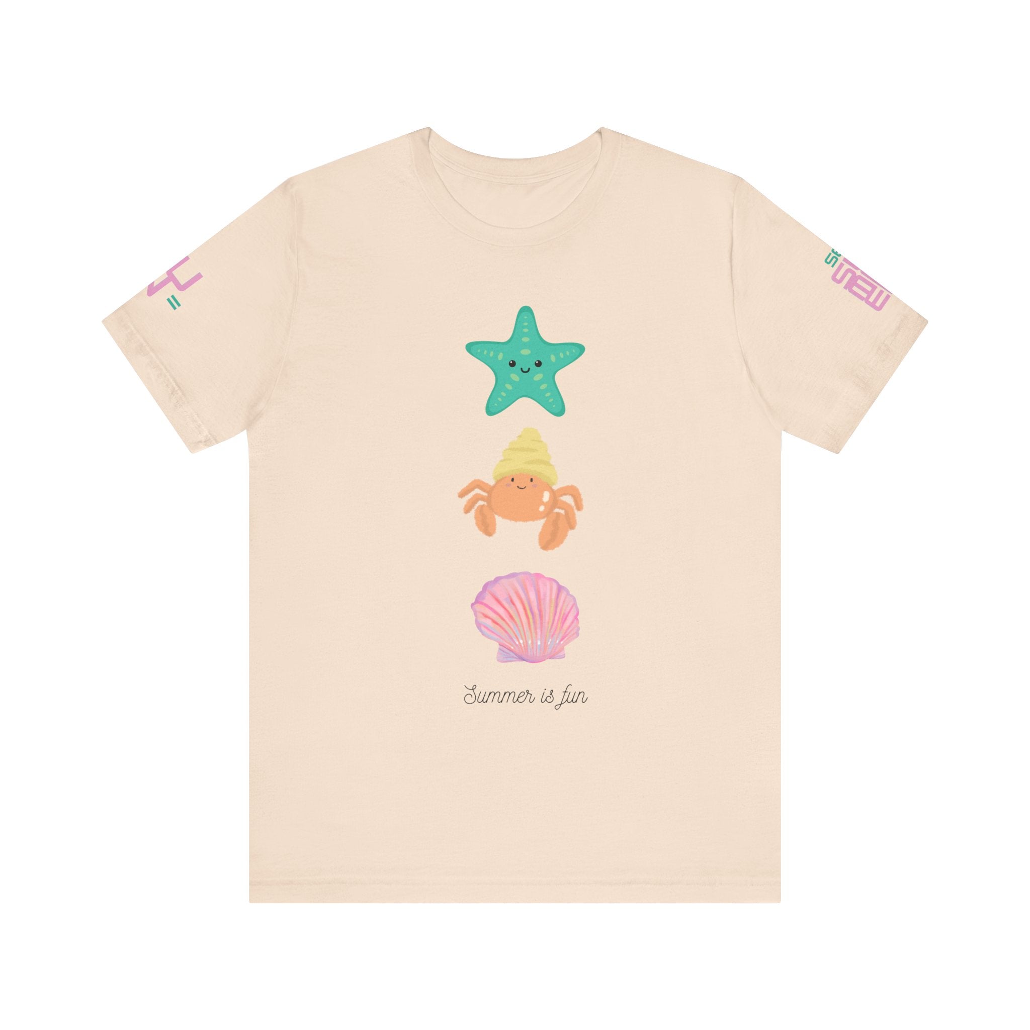 Cute Sea Critters Stack Tee | Starfish Crab Shell Shirt
