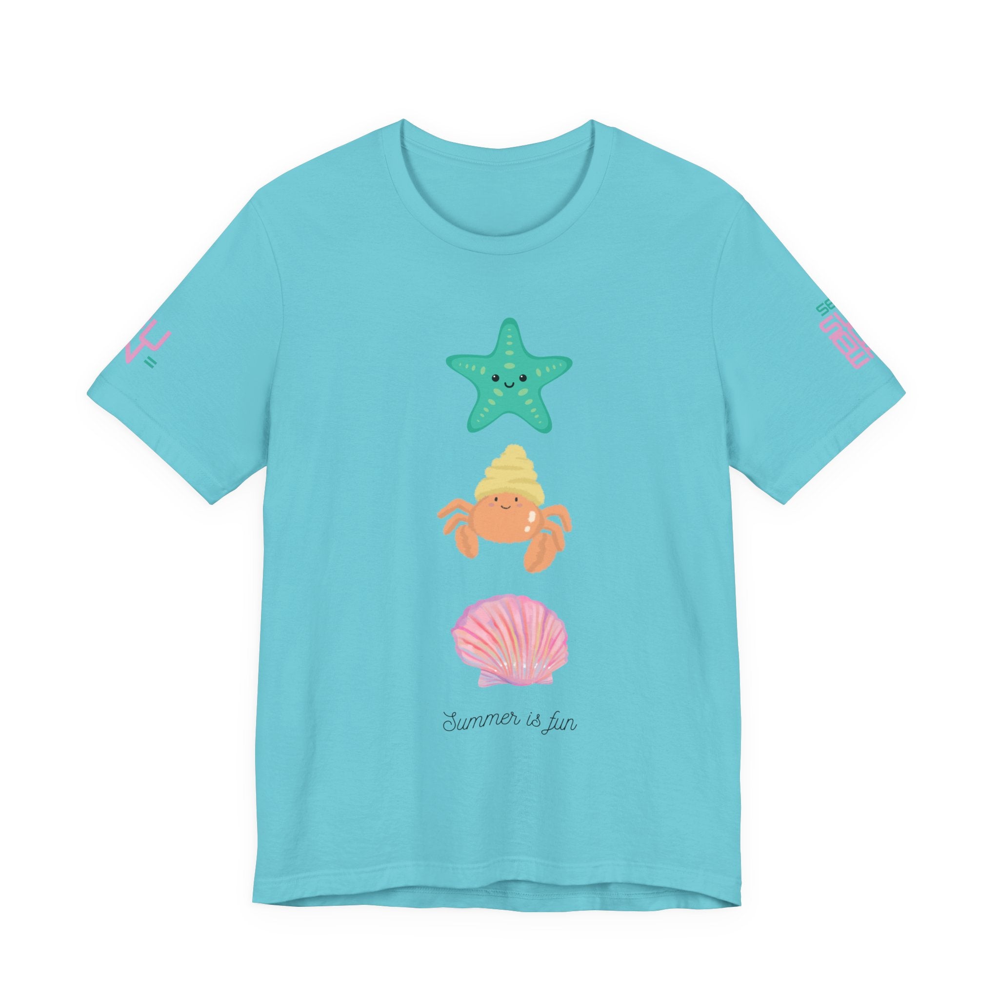 Cute Sea Critters Stack Tee | Starfish Crab Shell Shirt