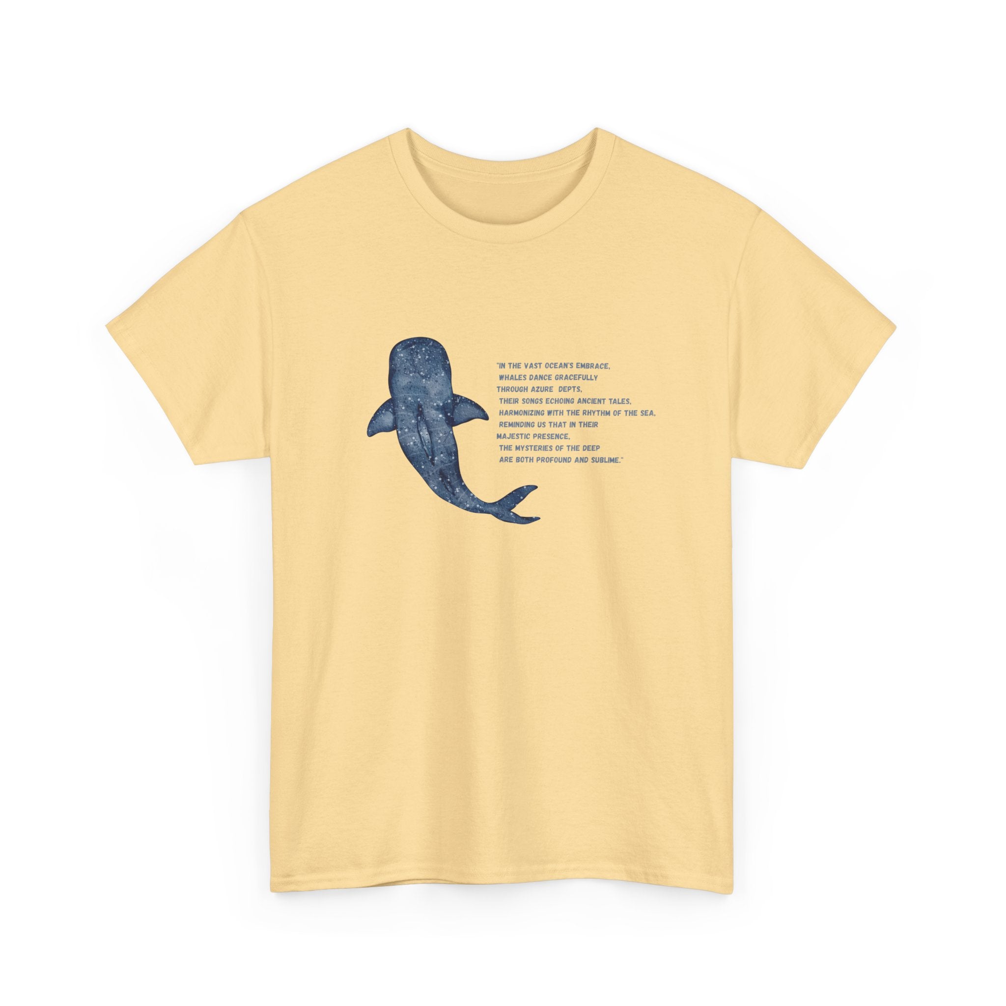 Whale Tee —  Whale T-Shirt with Ocean Verse