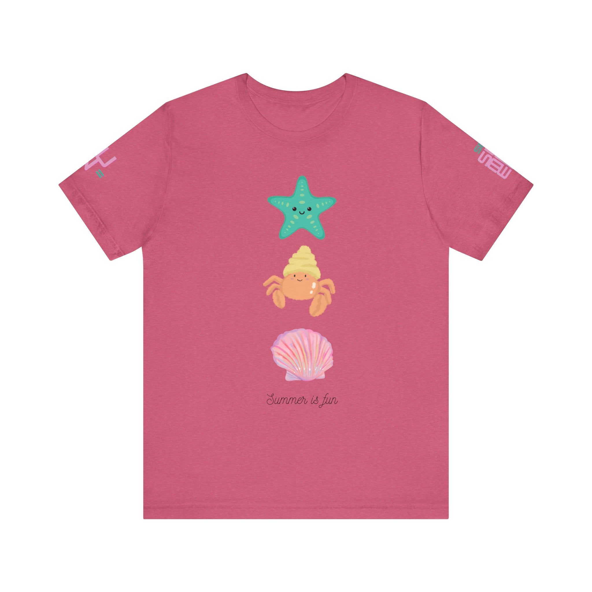 Cute Sea Critters Stack Tee | Starfish Crab Shell Shirt